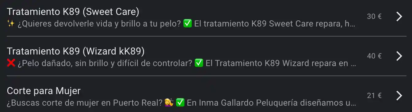 Llamadas totales de la ficha